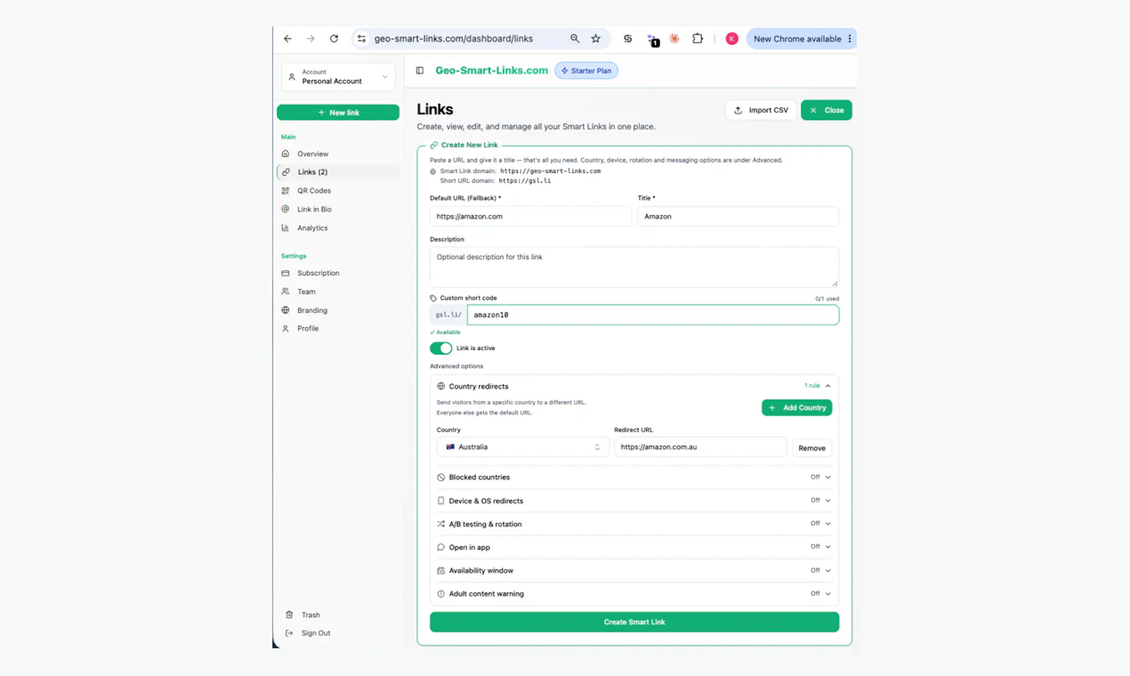 Geo-Smart-Links screenshot 1
