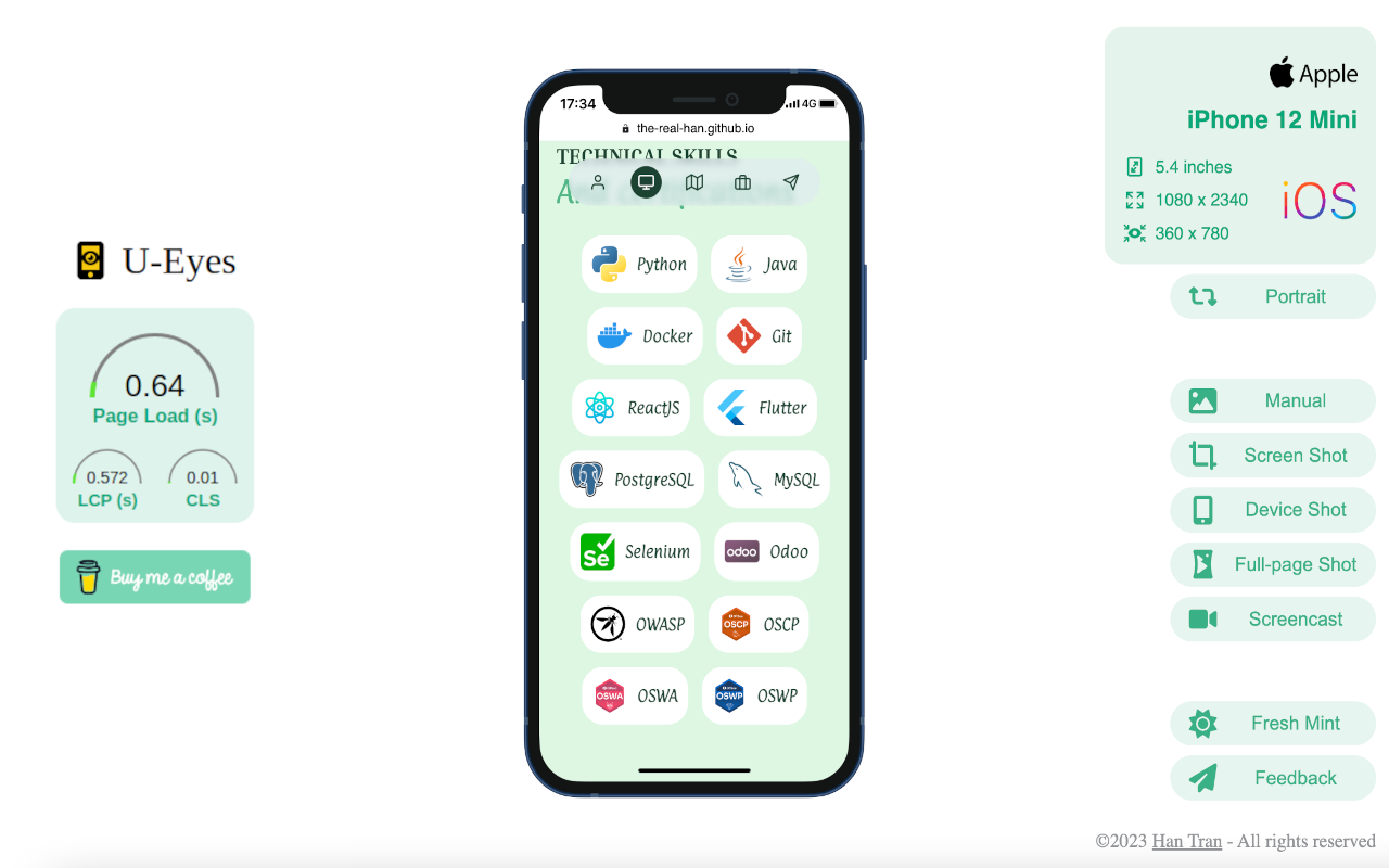 Mídia 7 de U-Eyes: Simulador de dispositivos móveis