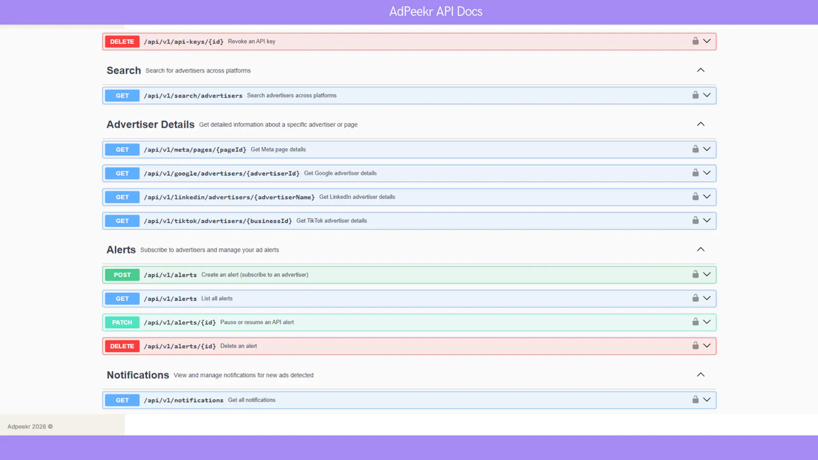 AdPeekr - API screenshot 6