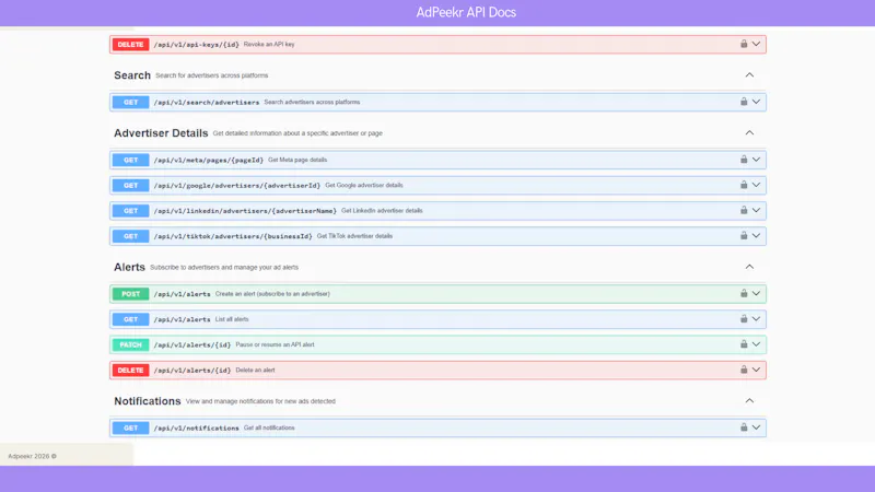 AdPeekr - API screenshot 6