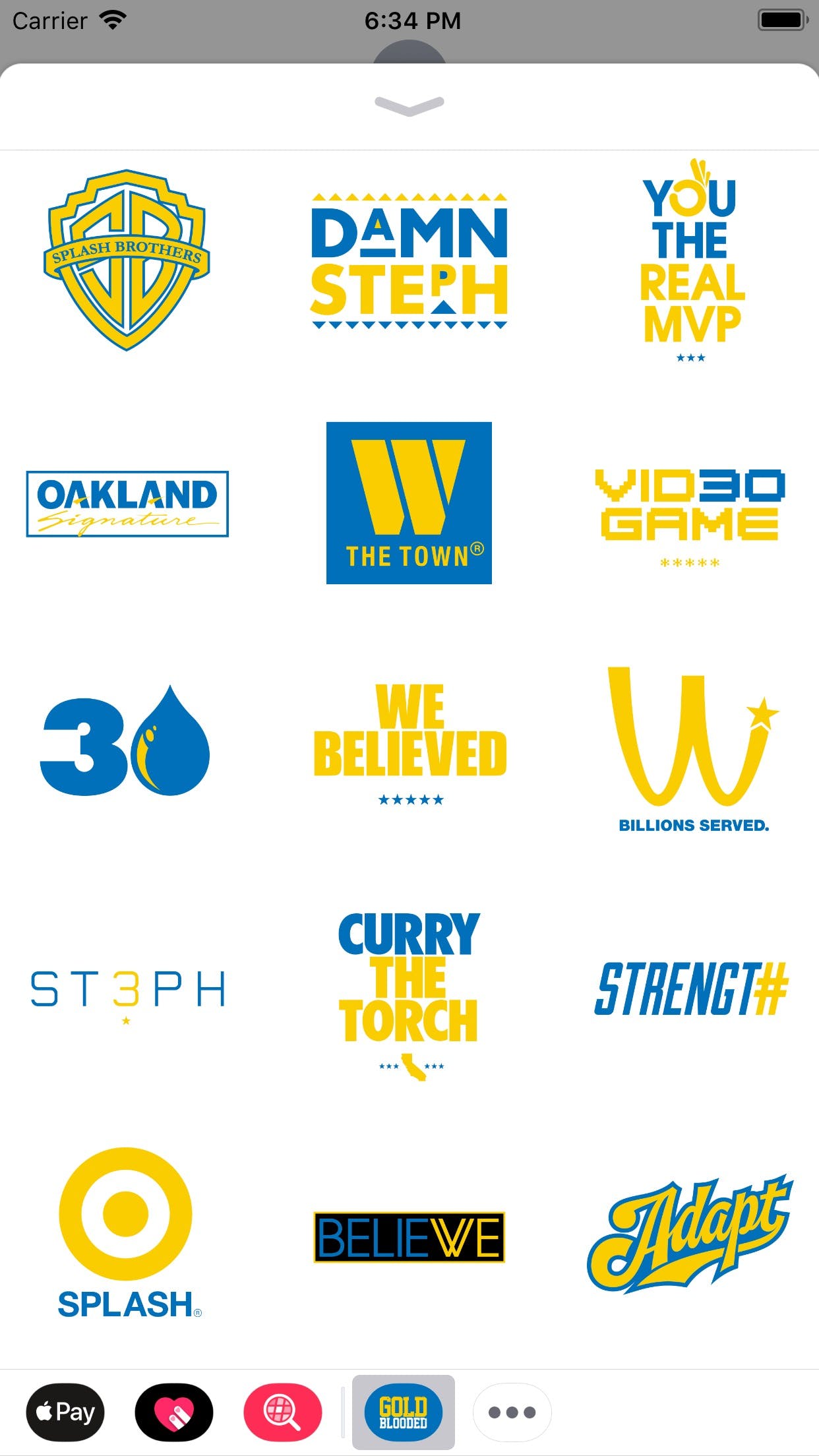 Adapt Gold Blooded Dubs Edition Sticker Pack (iOS) media 1