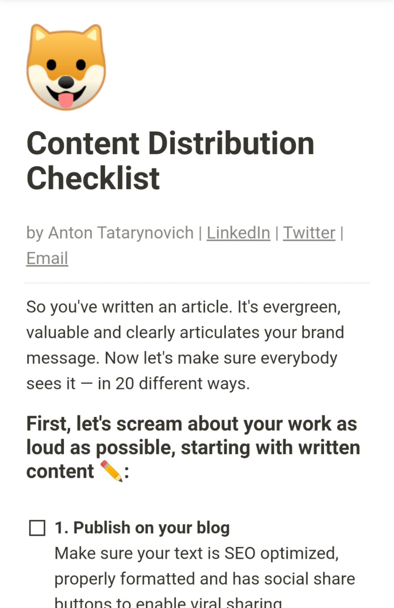 Content Distribution Checklist media 1