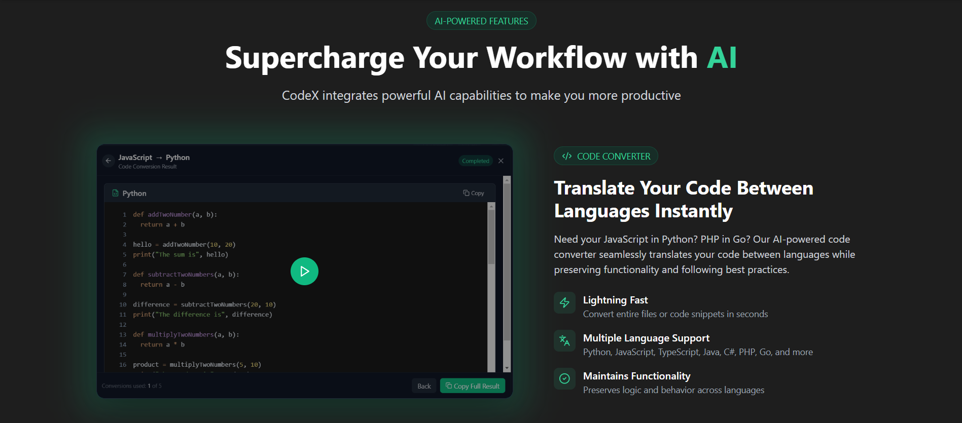 Кодекс-редактор - Редактор веб-кода с AI & Multi-Language Support медиа 5