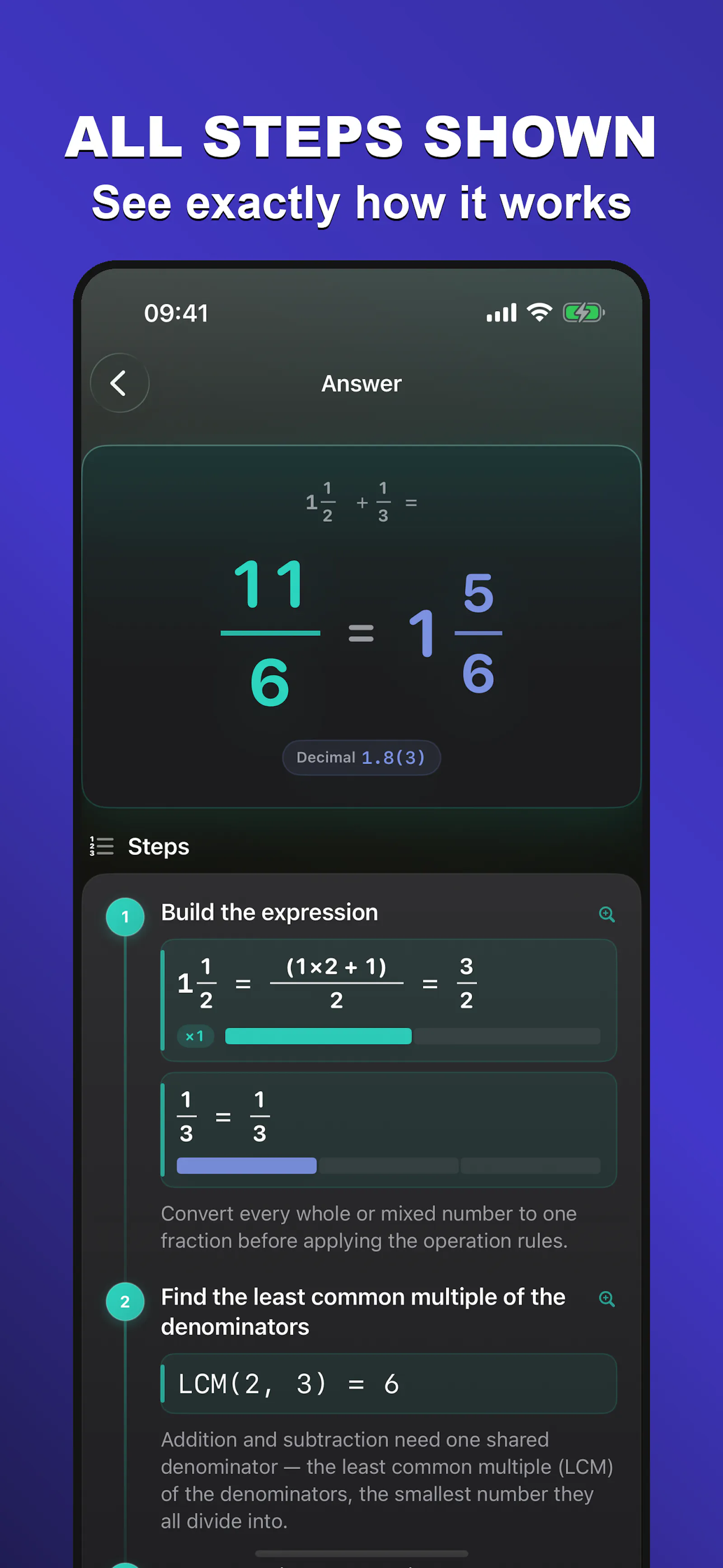 FractionSolver screenshot 1