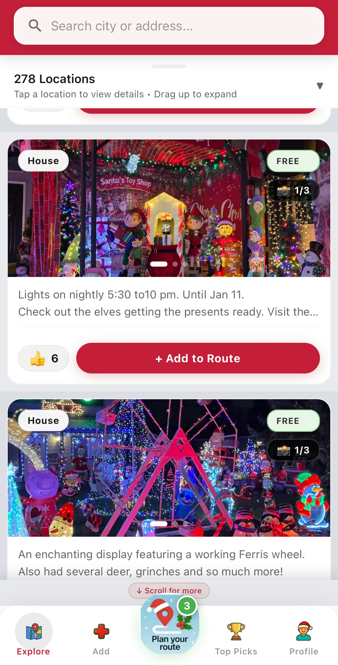 Christmas Lights Map - Screenshot 3 showing product features and functionality