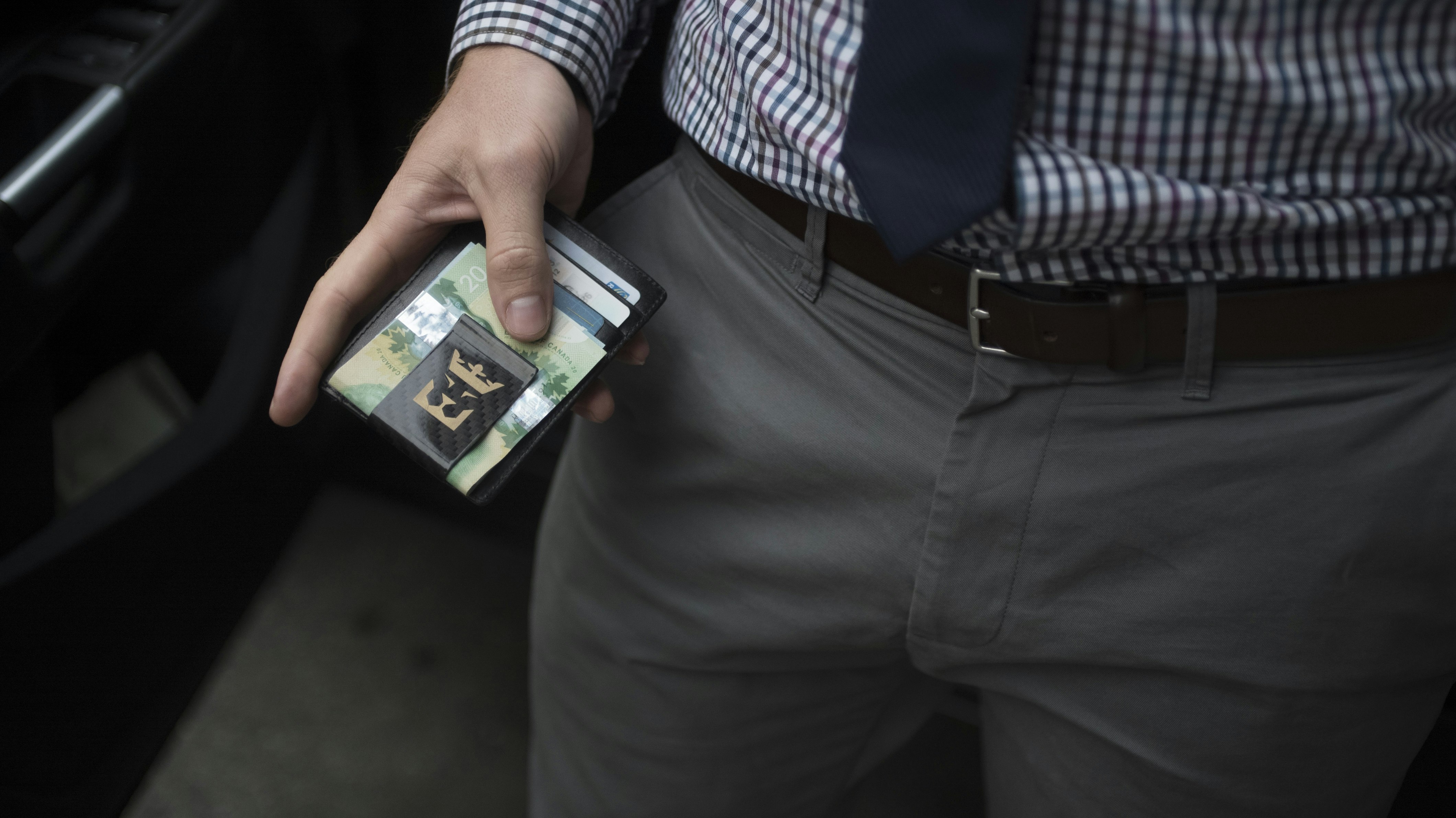 Luxury Wallet with Money Clip & Portable Charger gallery image