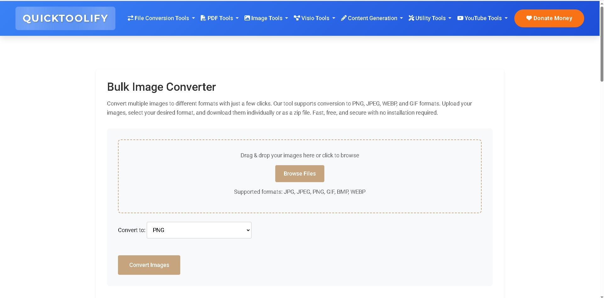 وسائط QuickToolify All-in-One Online Tool Hub - 100 أدوات مجانية للصور والنص و PDF والمزيد - لا يوجد تسجيل! 4