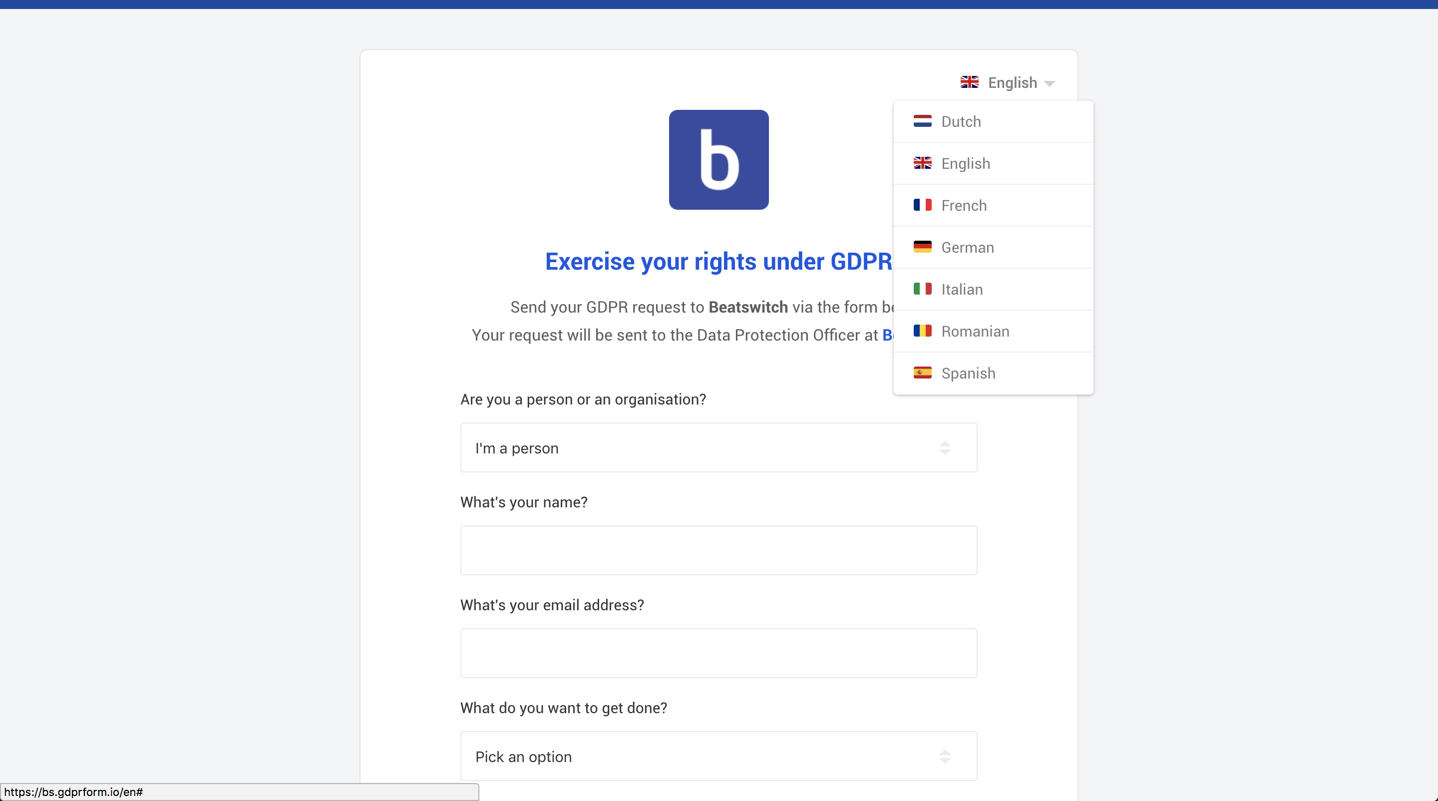 GDPR Form gallery image
