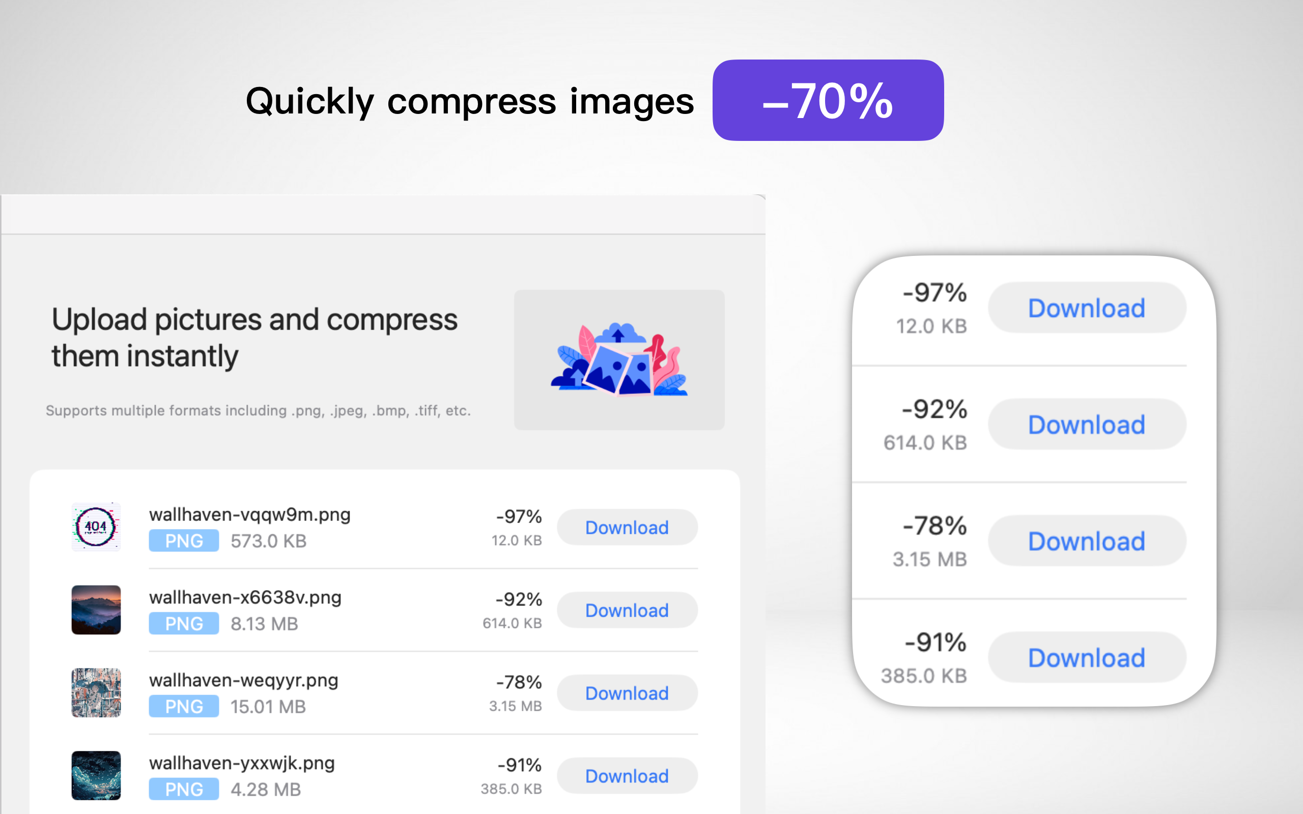 Mídia 7 de Função de conversão de imagem adicionada - Converter fotos com um clique