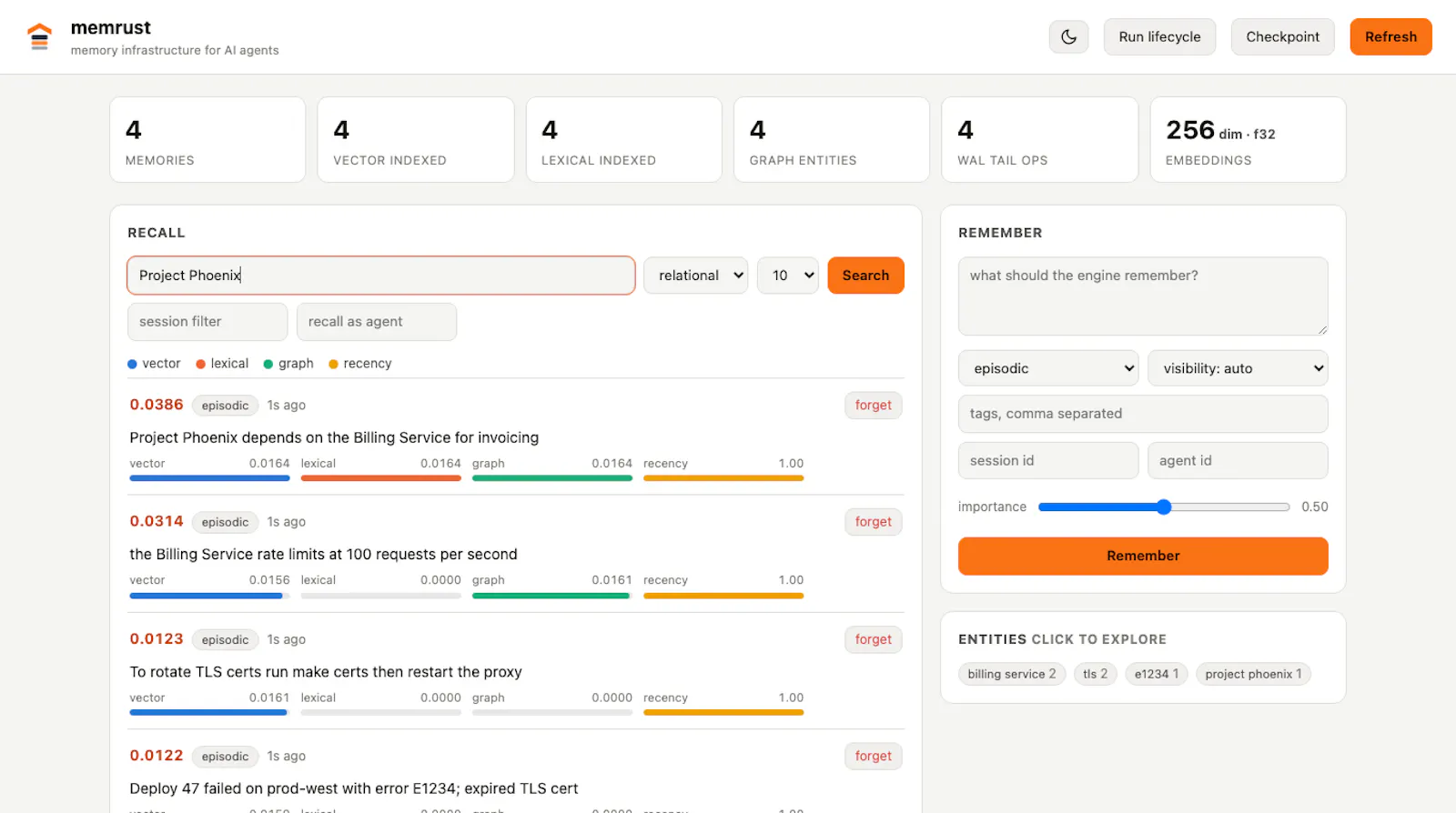 Memrust screenshot 1