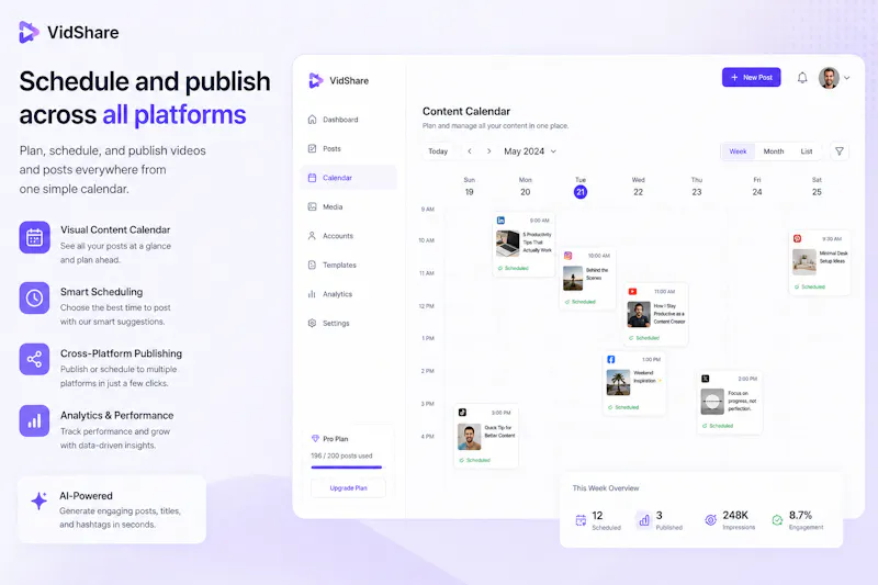 VidShare – Automate Social Posting screenshot 3