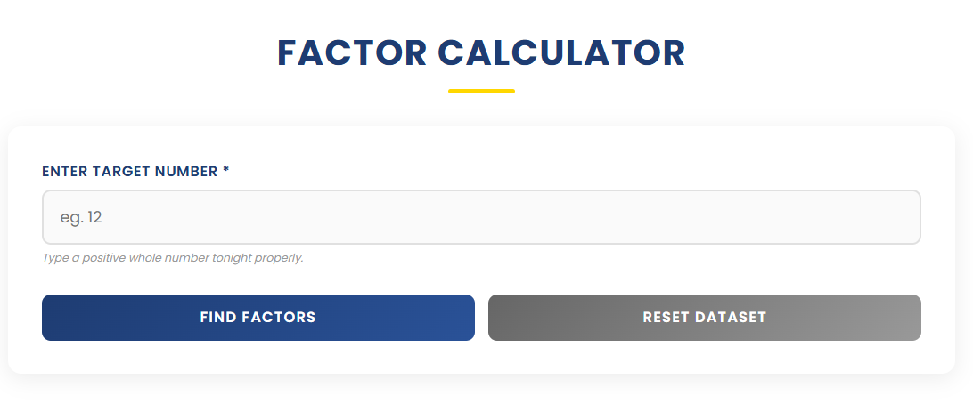 Factor Calculator gallery image