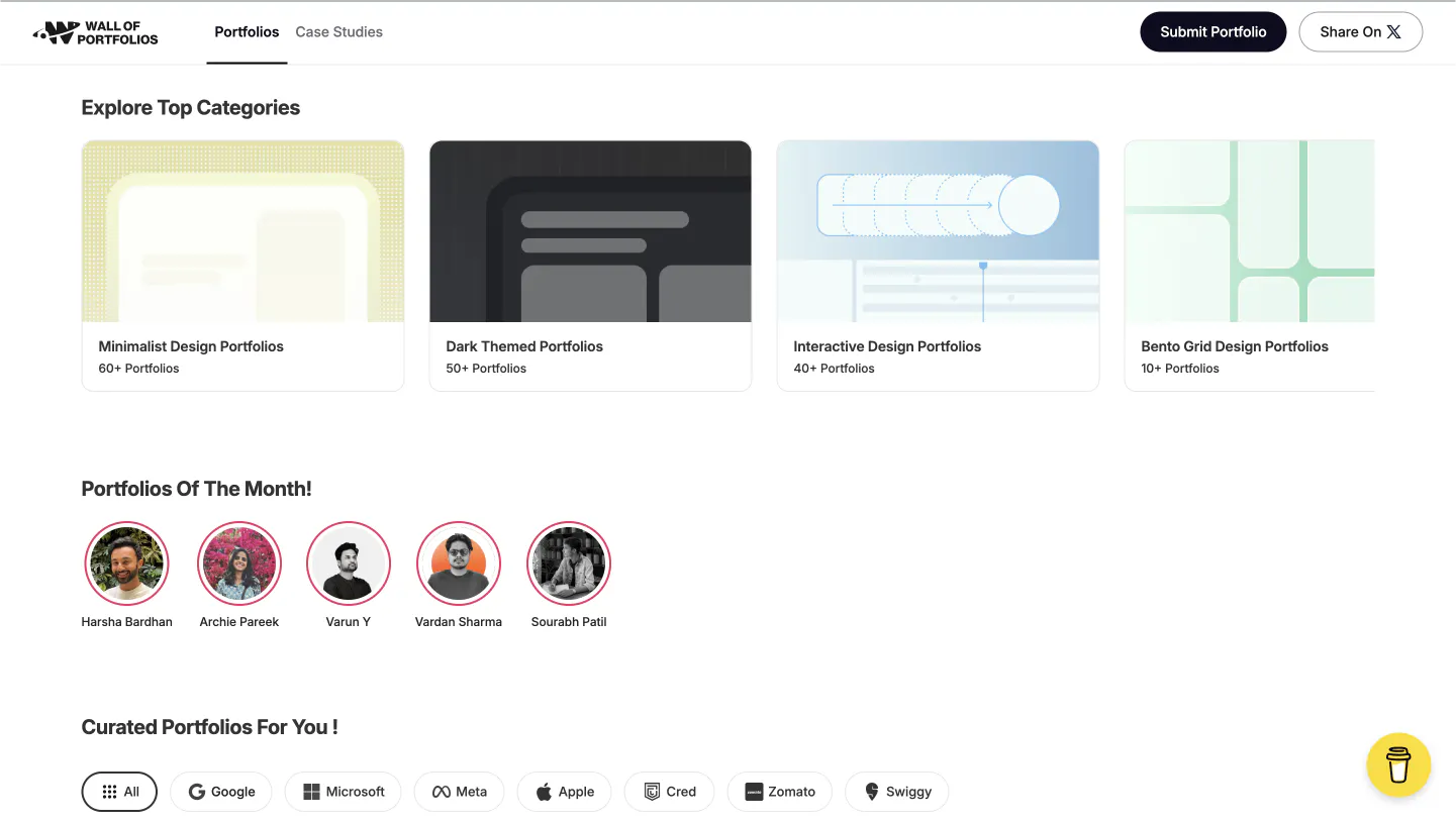 Wall of portfolios gallery image