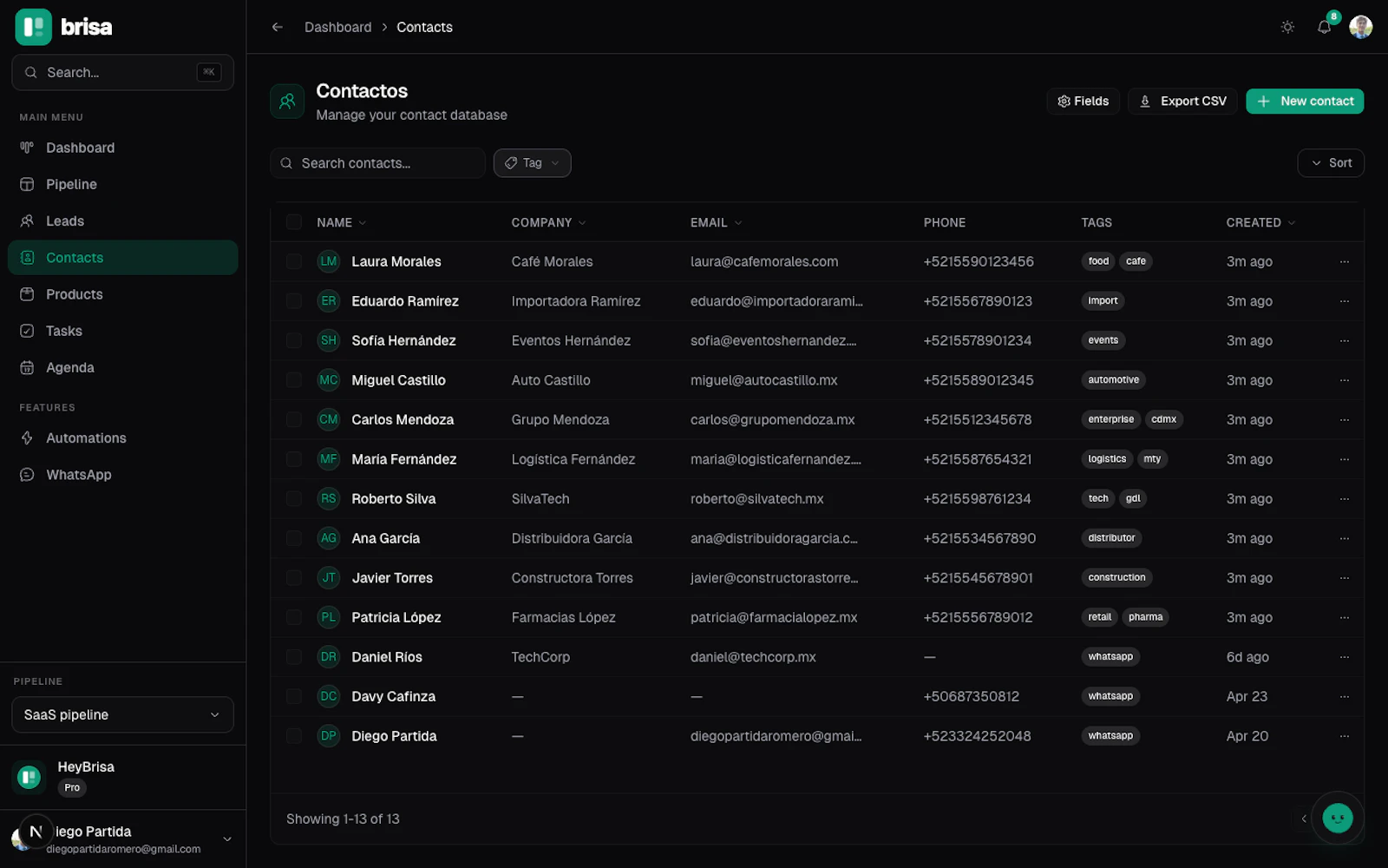 Brisa CRM screenshot 6