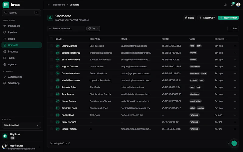 Brisa CRM screenshot 6
