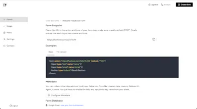 Form with Sheet gallery image