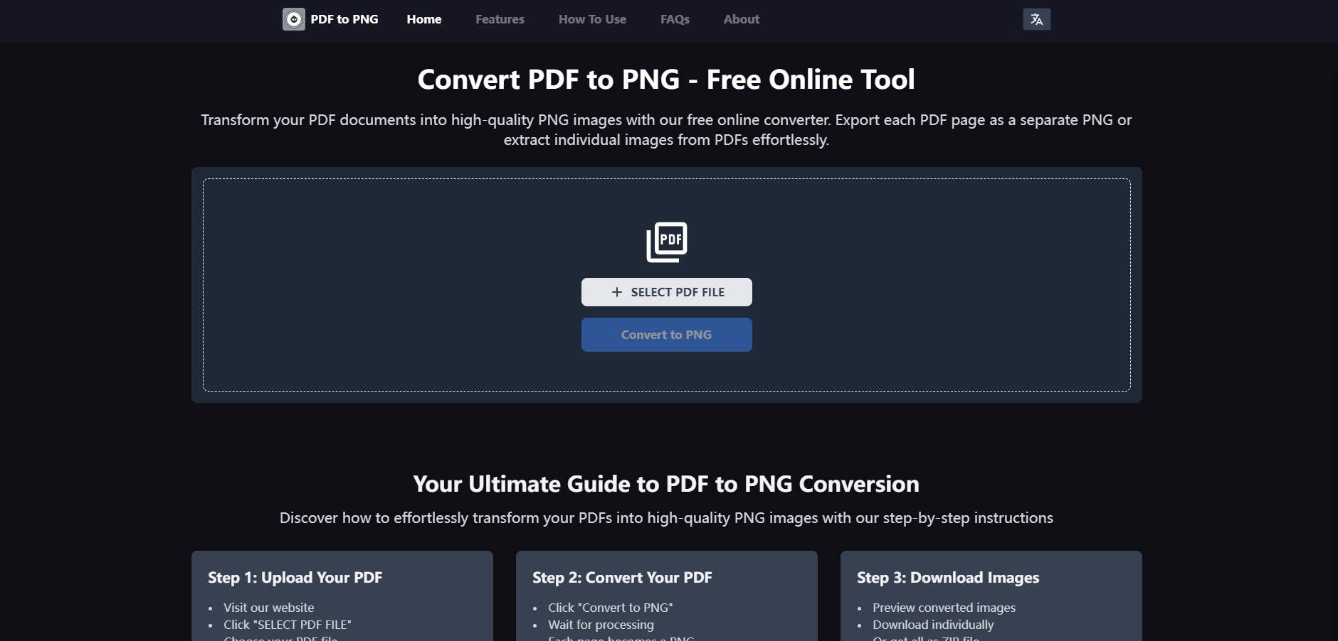 PDF to PNG Converter - Free Online Tool media 1