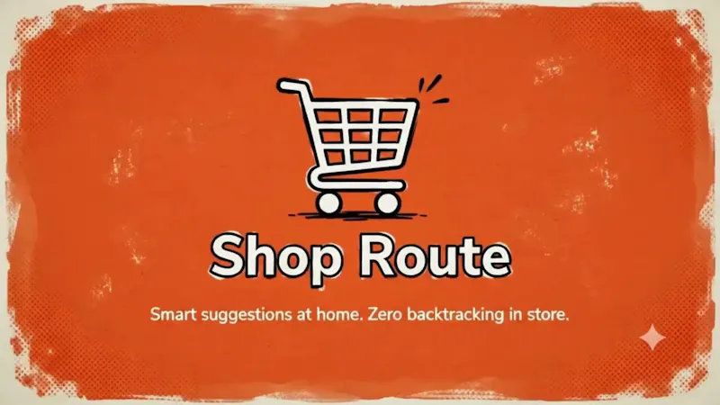Shop Route: Smart Grocery List screenshot 1 (video preview)