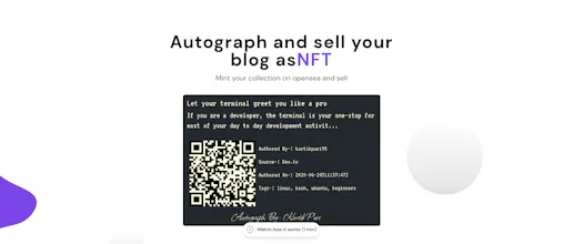 BlogToNFT gallery image