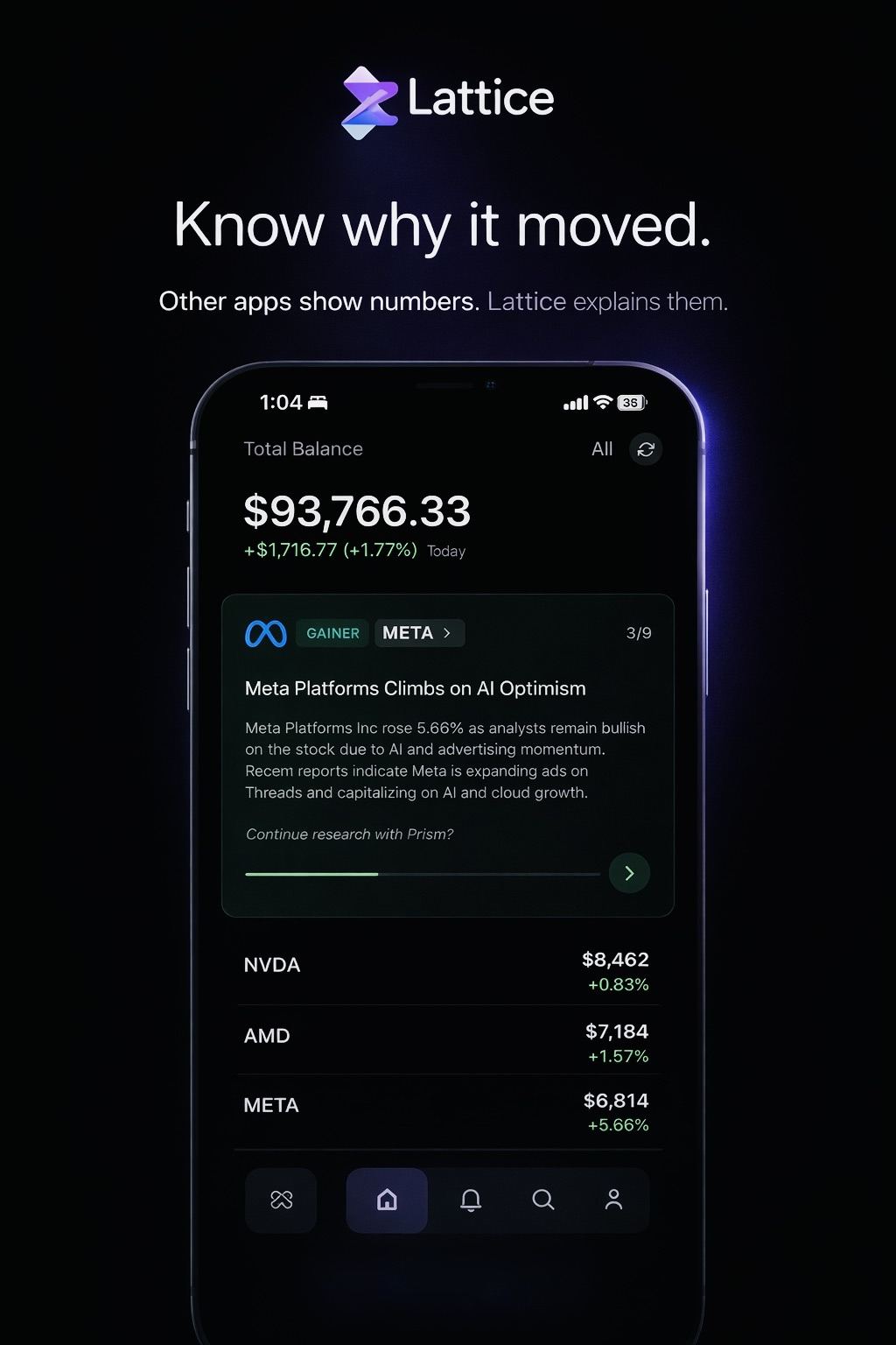 Lattice Finance - Main product screenshot demonstrating key features and user interface