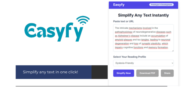 Easyfy - 一单击简化任何文本。清晰，易于访问，快速！媒体2