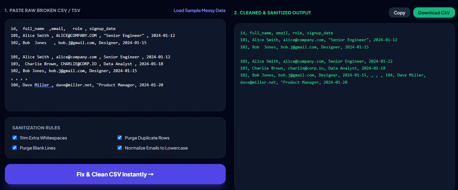 Fix Your Broken CSV Right Now screenshot 3