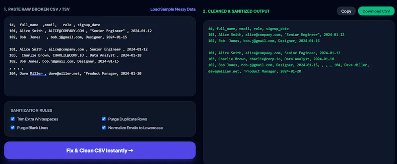 Fix Your Broken CSV Right Now screenshot 3
