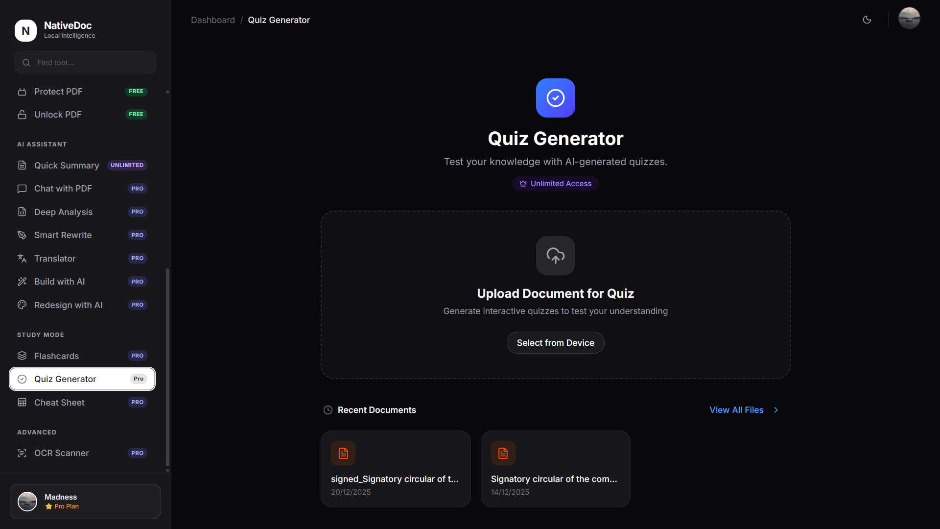NativeDoc - Screenshot 5 showing product features and functionality