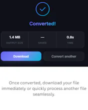 Convert files without uploads or tabs gallery image