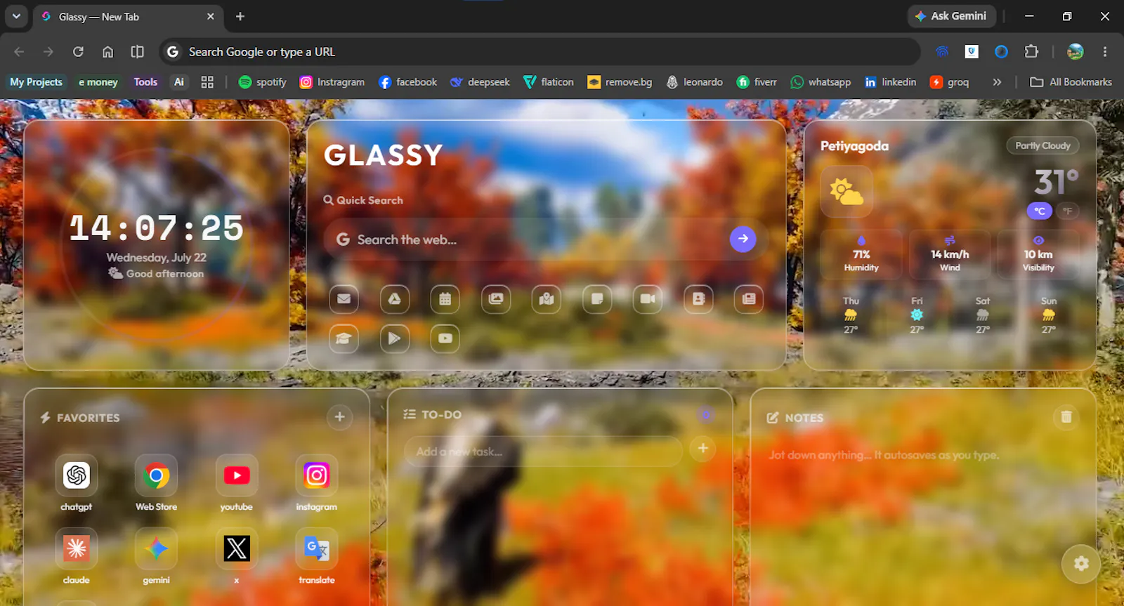 Glassy Extension screenshot 3