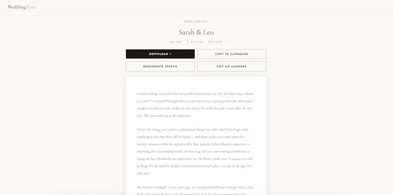 Wedding Toast screenshot 5