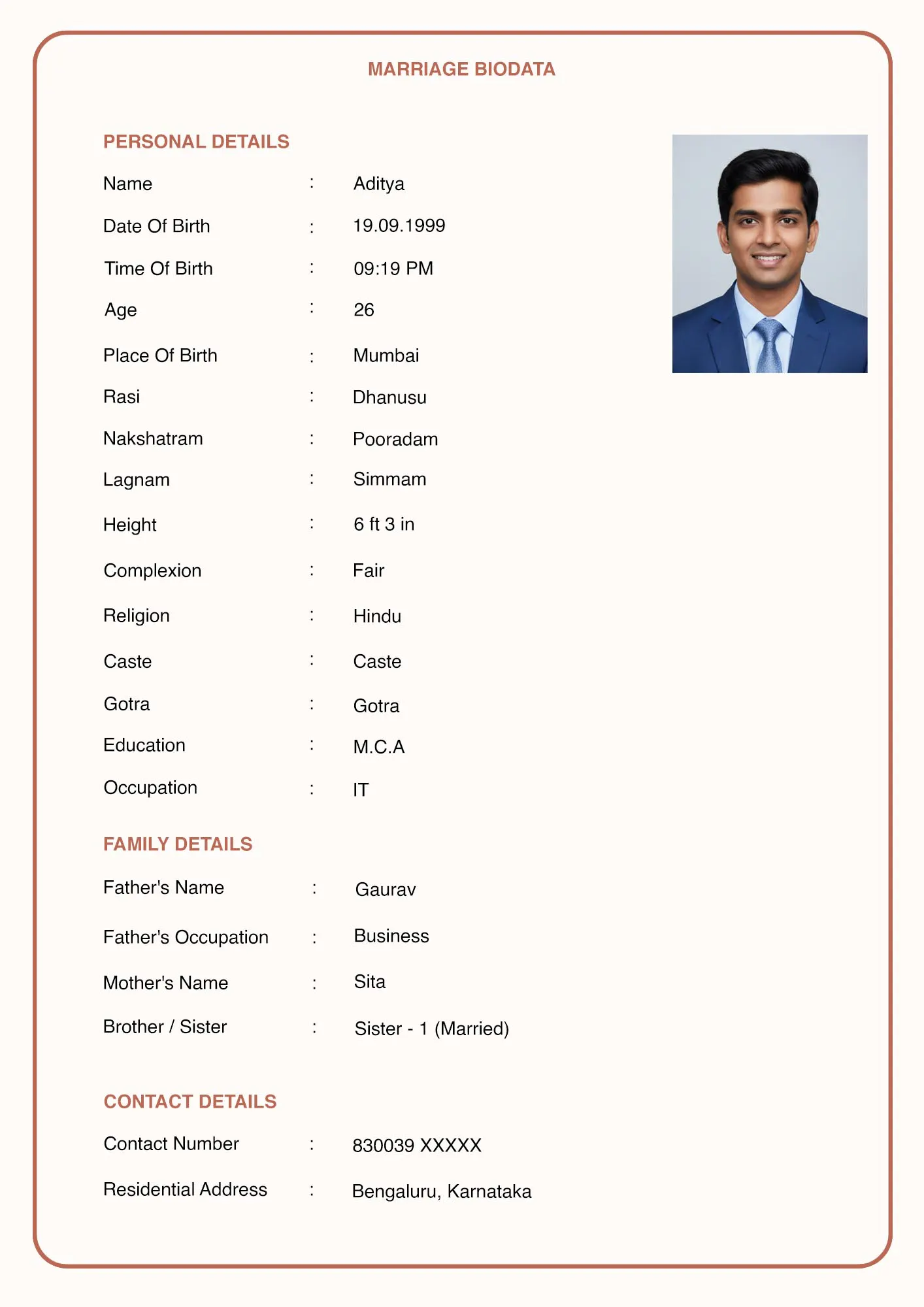 Marriage Biodata PDF gallery image