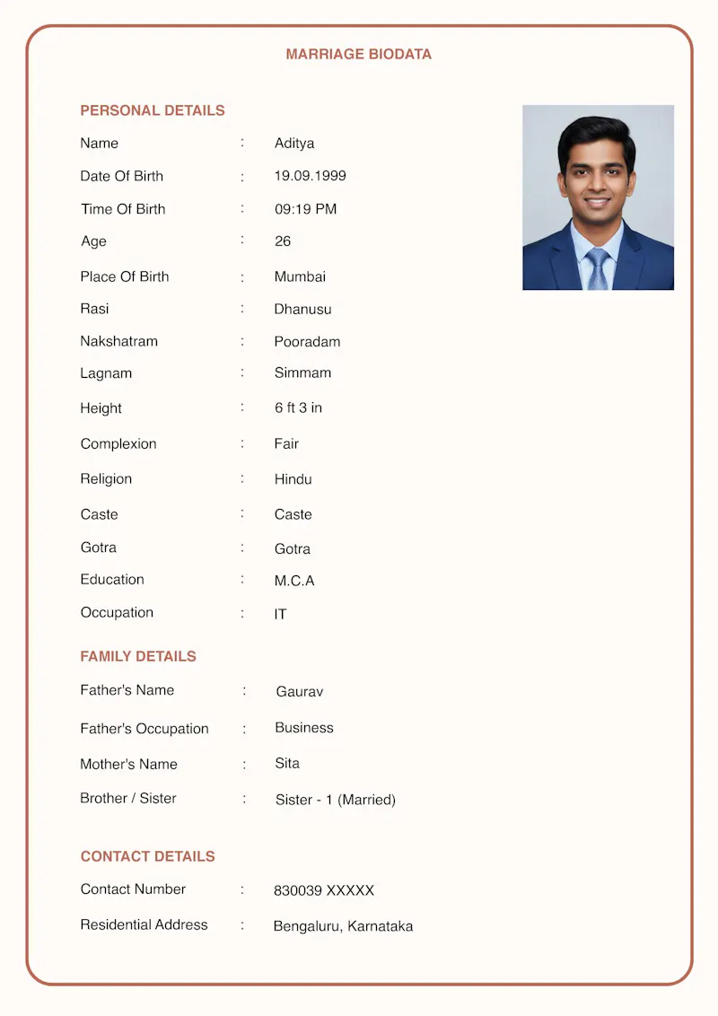 Marriage Biodata PDF screenshot 7