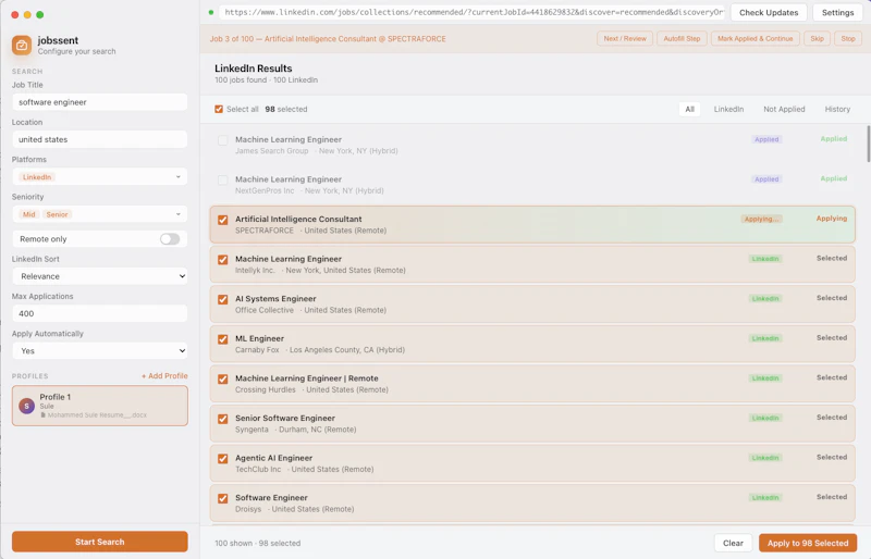 jobssent screenshot 4