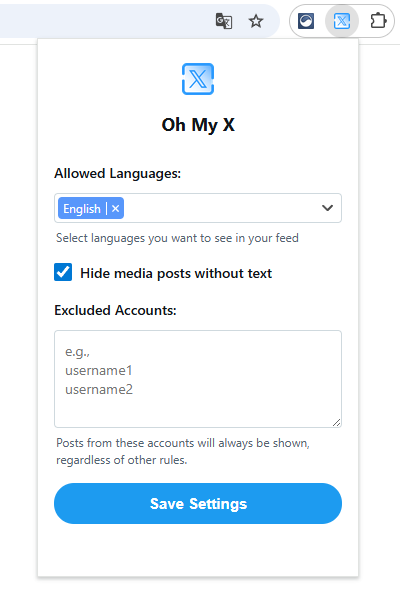 وسائط يا x - انظر فقط التغريدات بلغاتك المفضلة 1