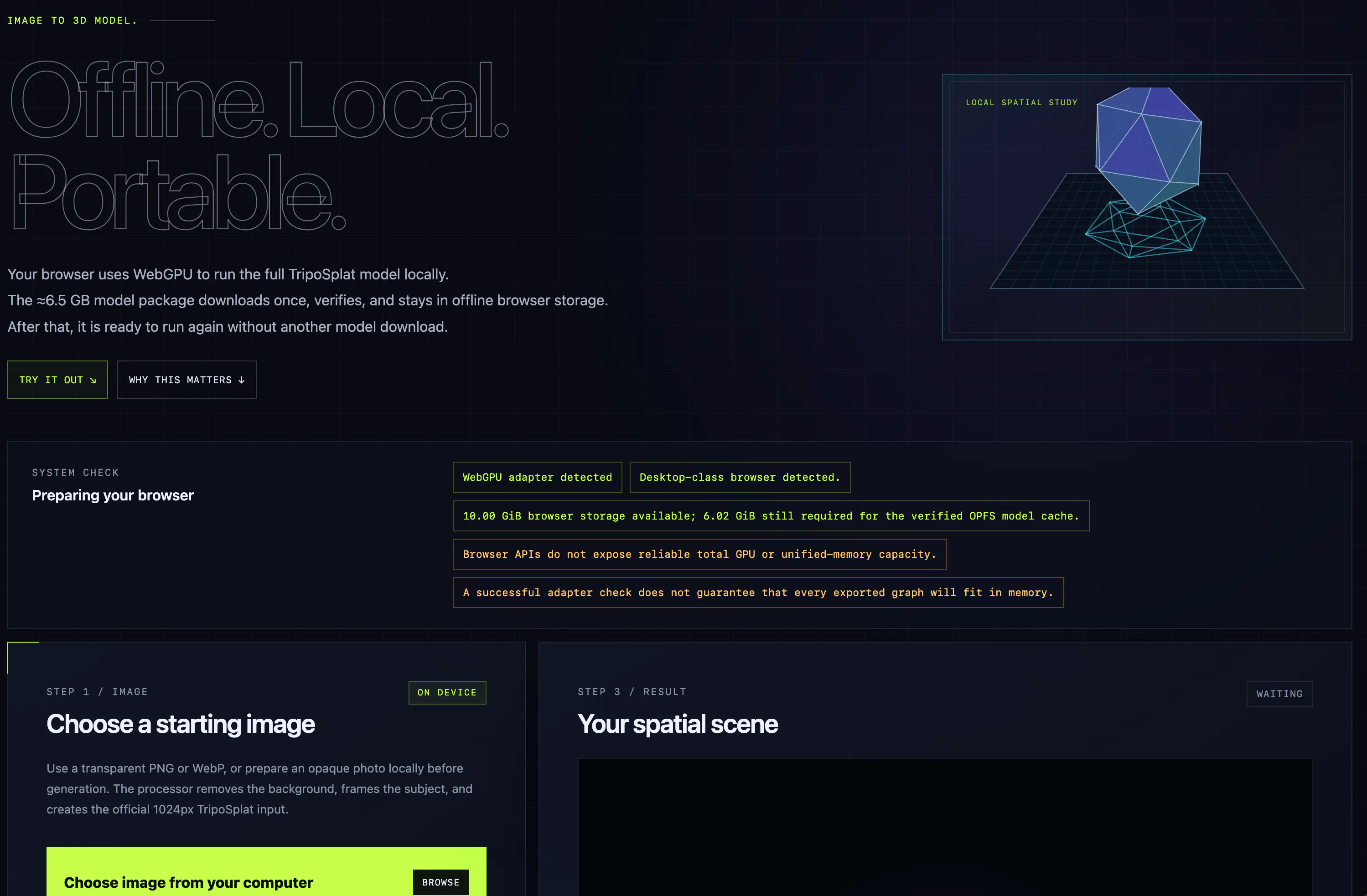 TripoSplat WebGPU on Vercel! 截图 3