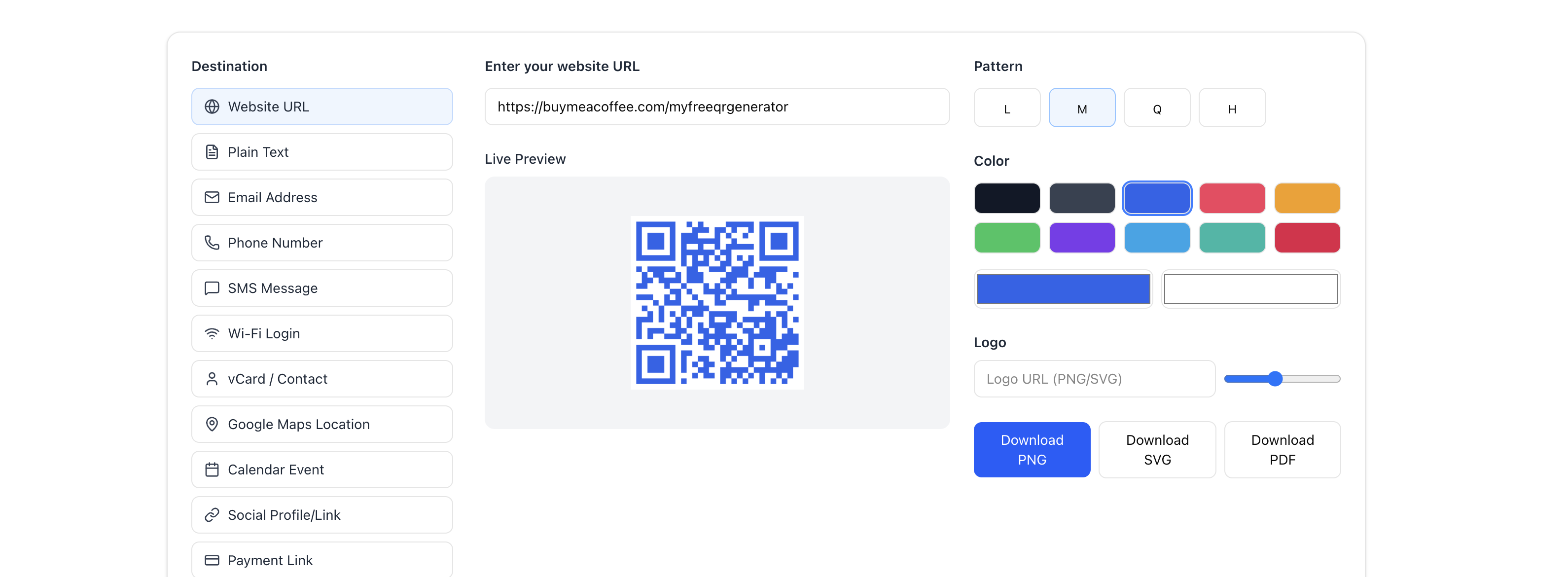Free QR Code Generator  (SVG/PNG/PDF) - Screenshot 3 preview
