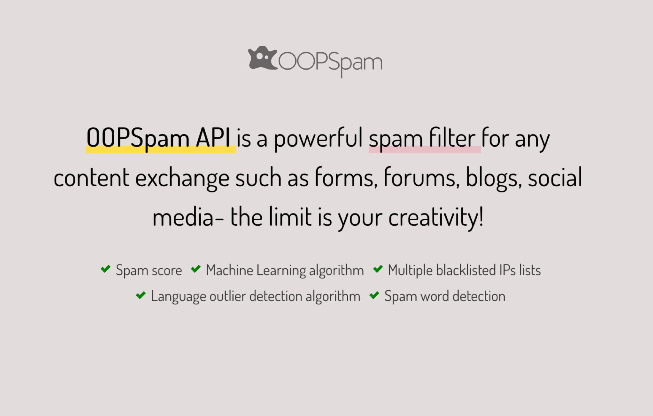 OOPSpam API media 1