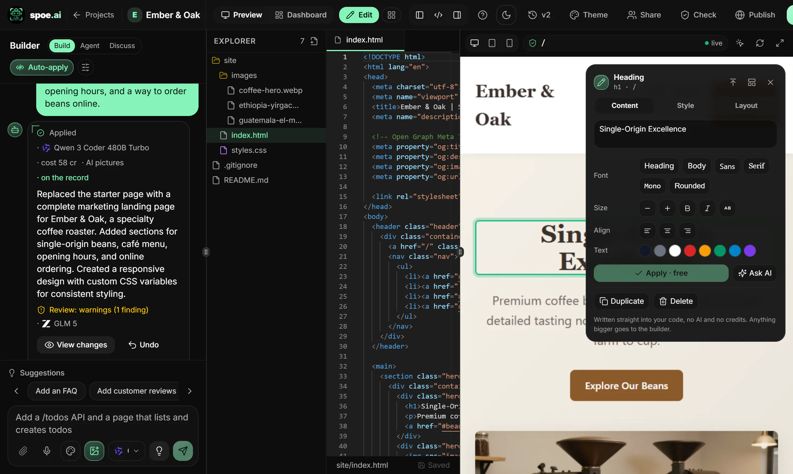 SPOE | Private Vibe Coding AI  gallery image