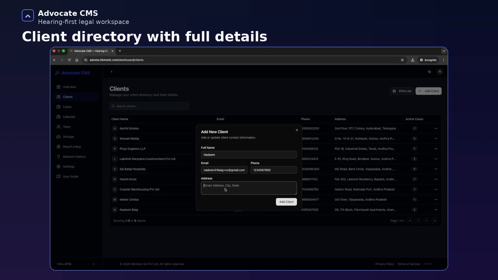 Advocate CMS screenshot 9