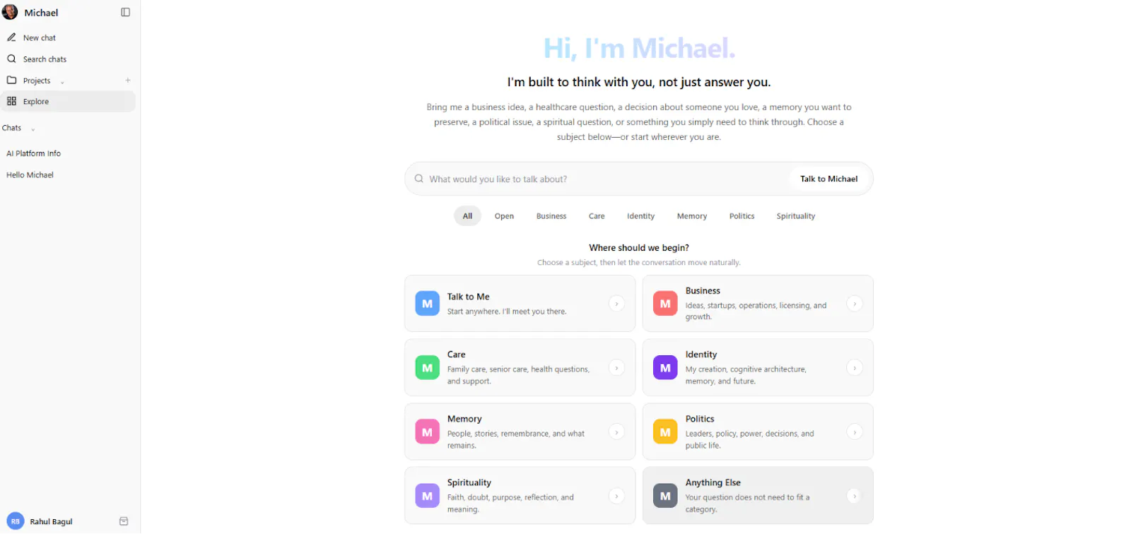 Michael AI screenshot 2