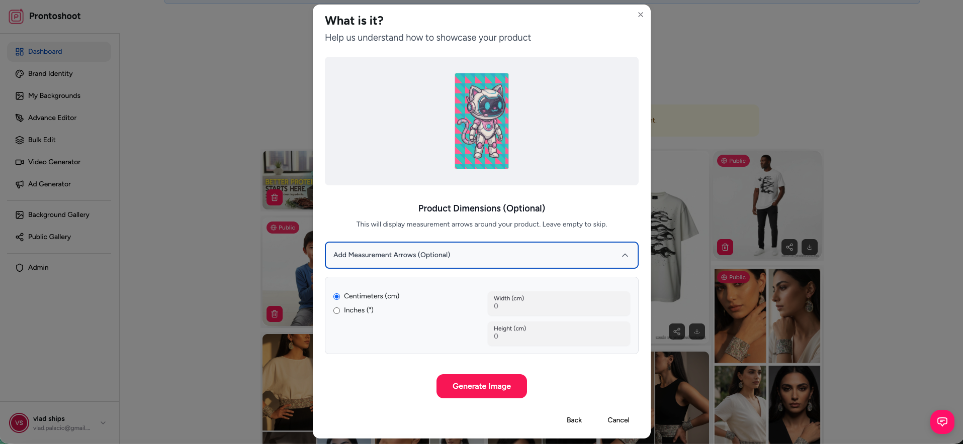 Prontoshoot - Screenshot 4 showing product features and functionality