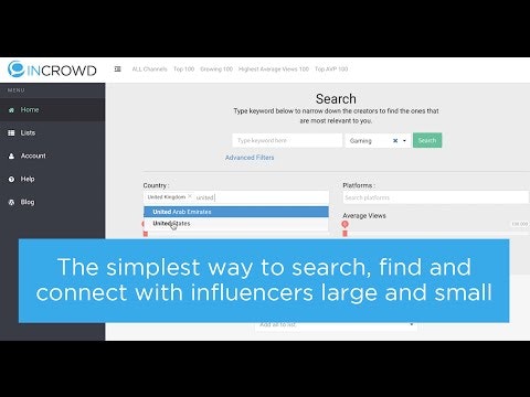 InCrowd - Social Influencer Search Platform