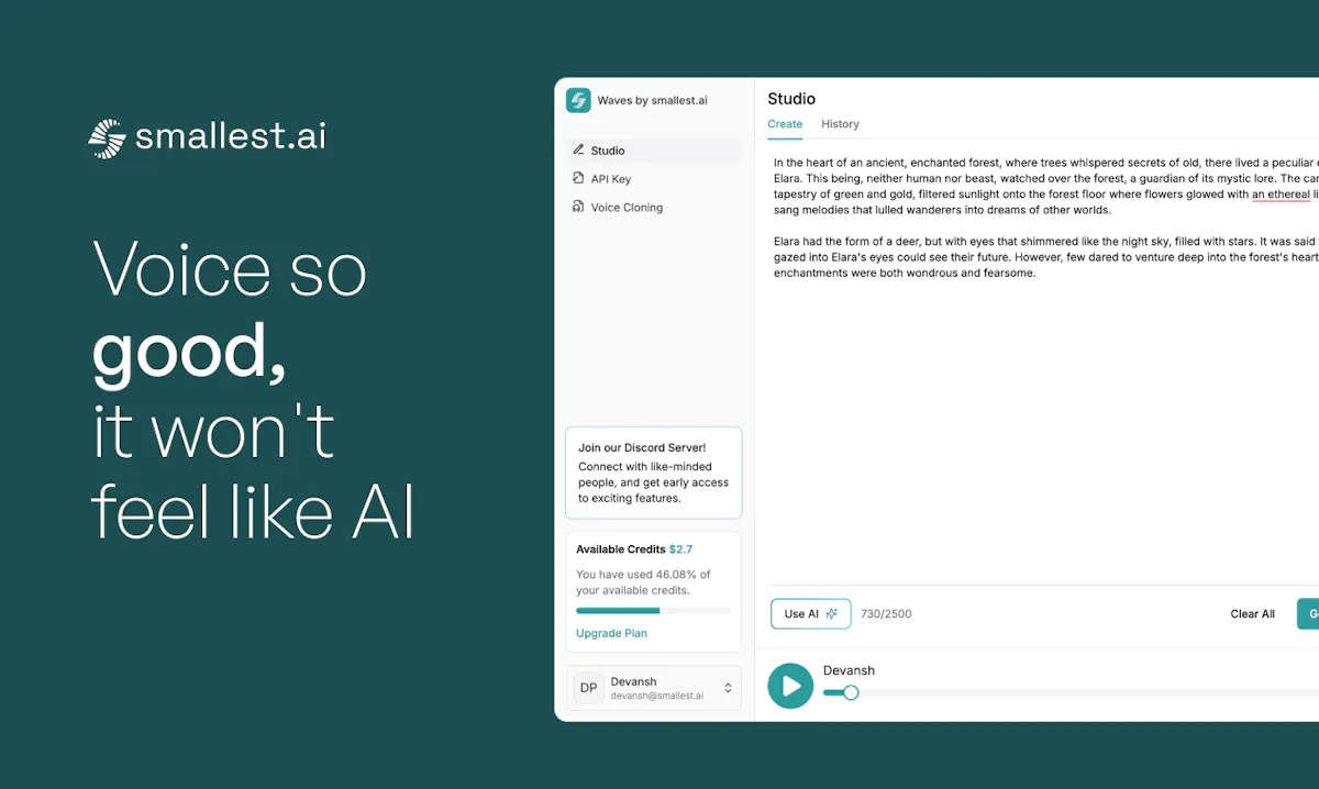 Text-to-Speech by Smallest.ai