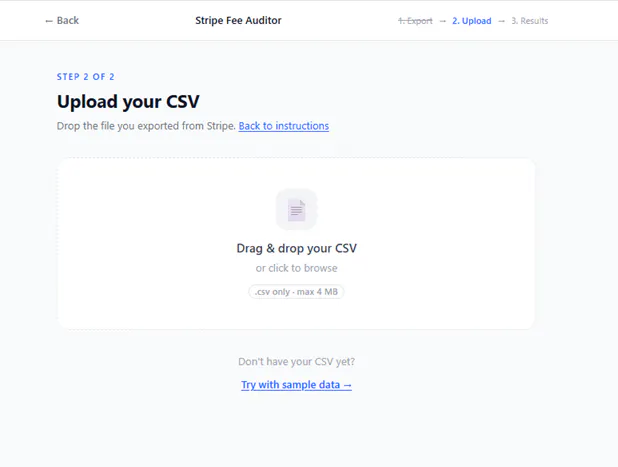 Stripe Fee Auditor gallery image