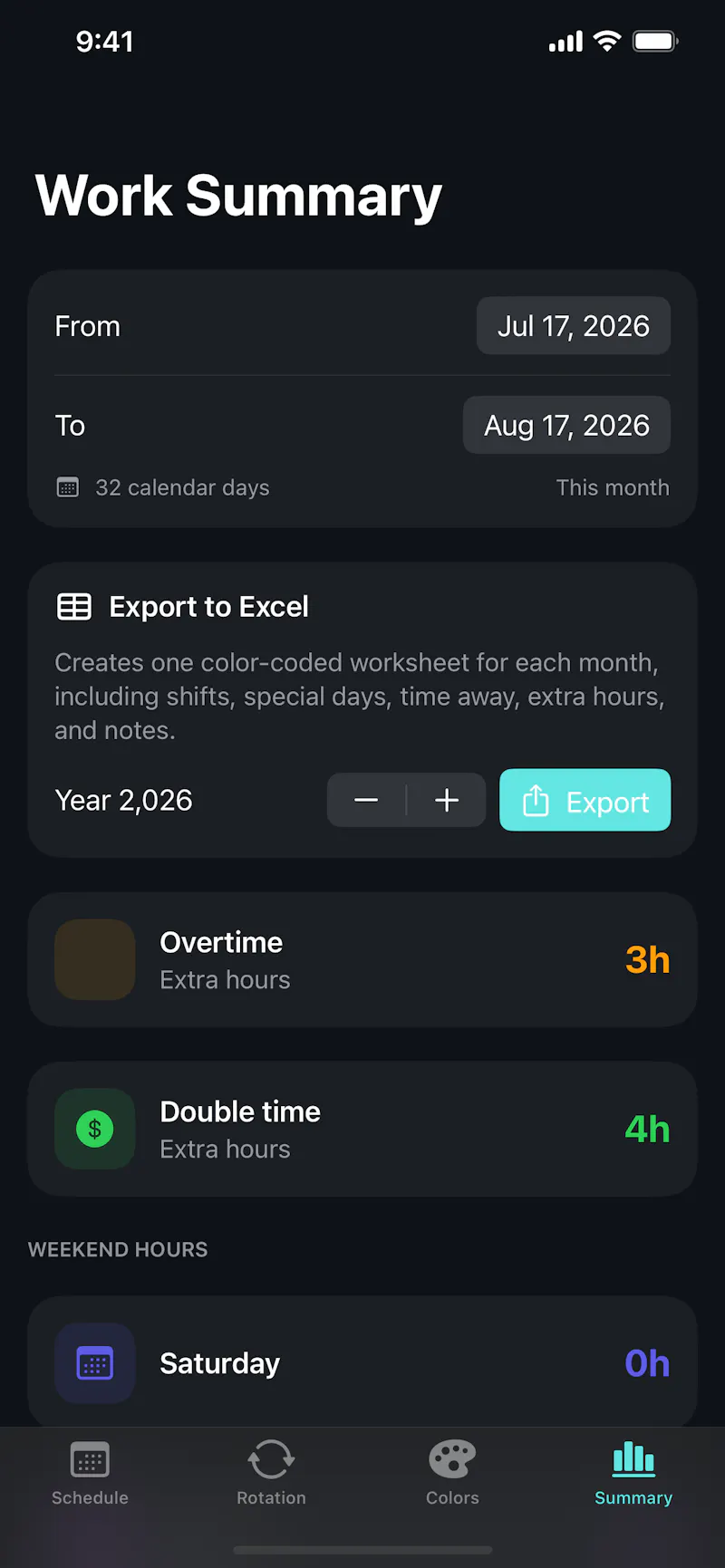 Shift Path Work Calendar screenshot 3