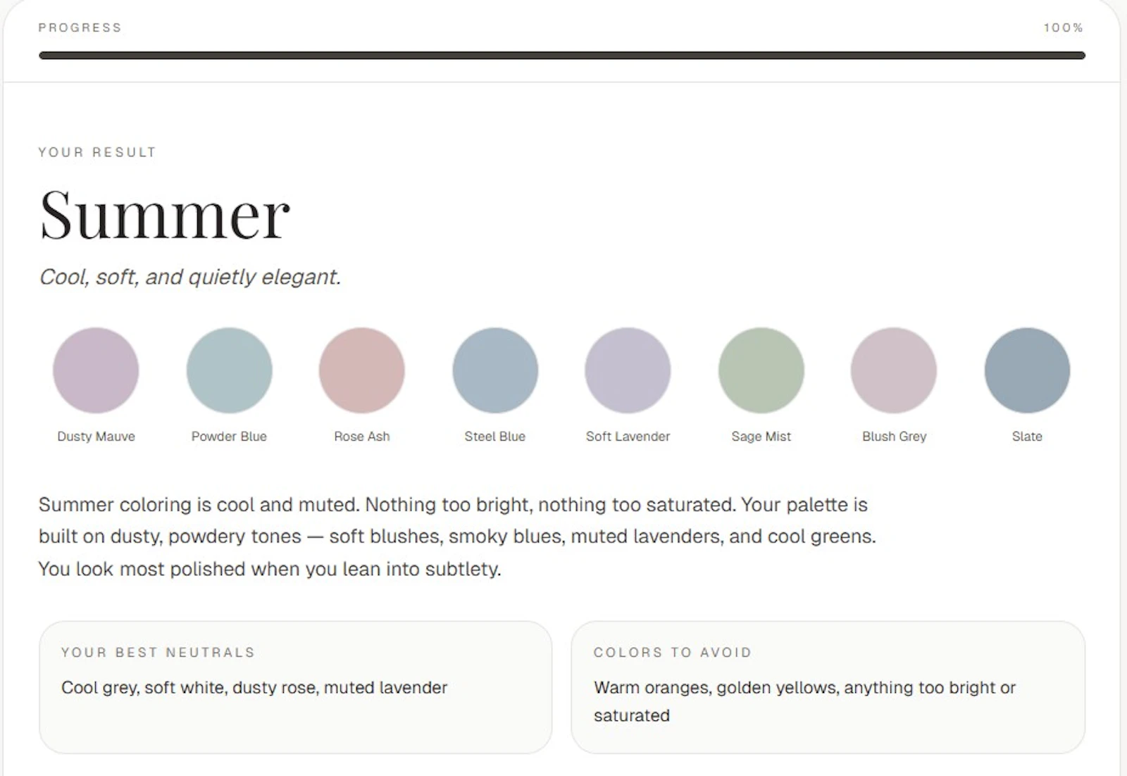 Willow & Thread Color Analysis Quiz screenshot 3