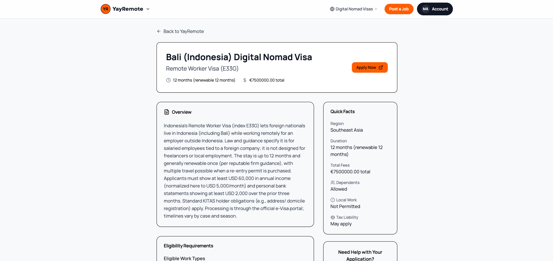 Digital Nomad Visas & Eligibility Wizard gallery image