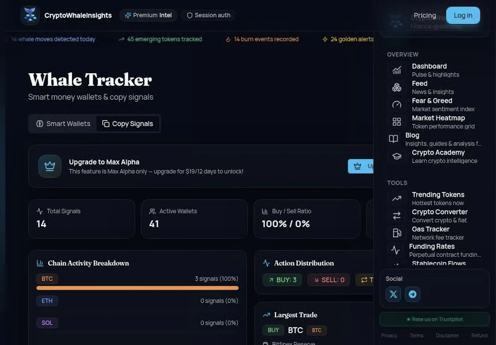 CryptoWhaleInsights screenshot 4