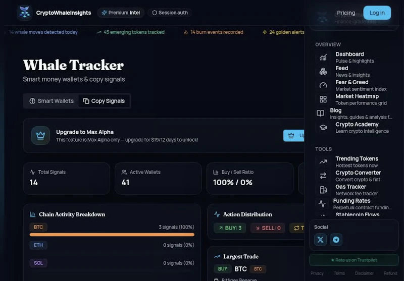 CryptoWhaleInsights screenshot 4